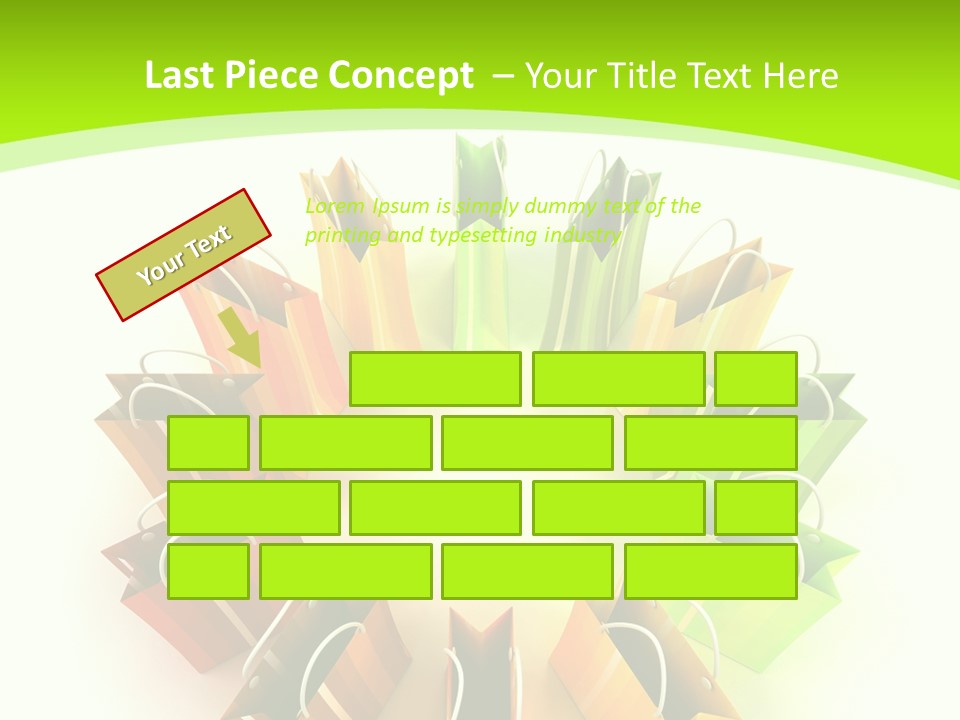 Green Rendering White PowerPoint Template