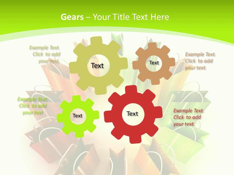 Green Rendering White PowerPoint Template