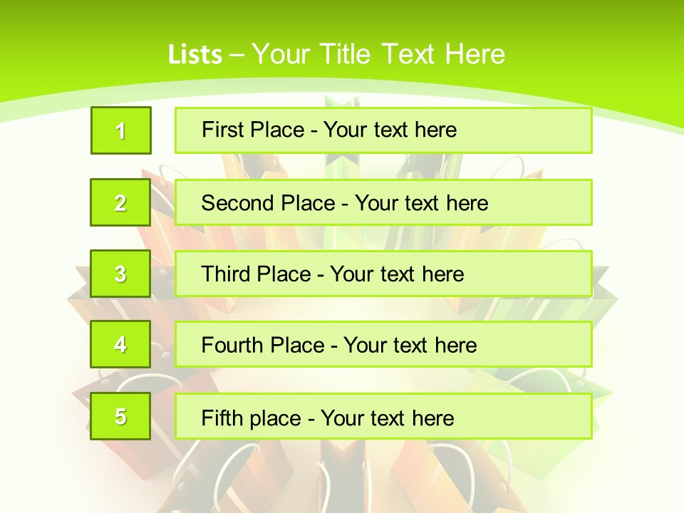 Green Rendering White PowerPoint Template