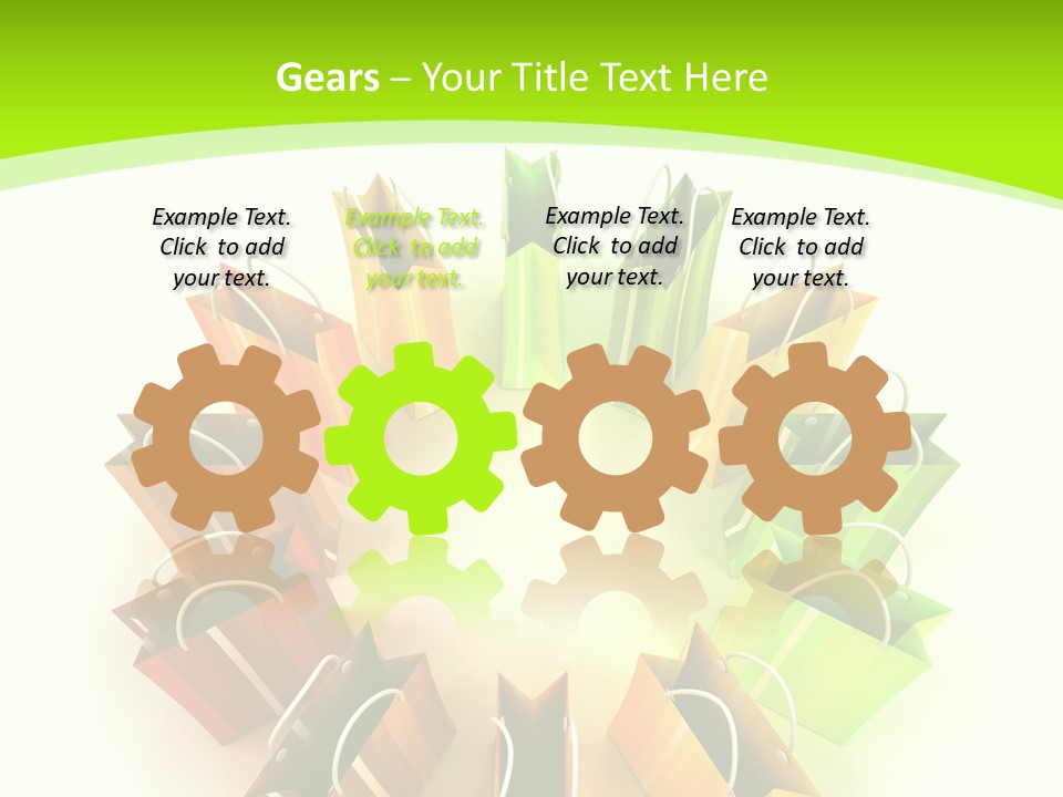 Green Rendering White PowerPoint Template