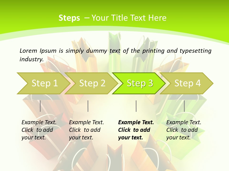 Green Rendering White PowerPoint Template