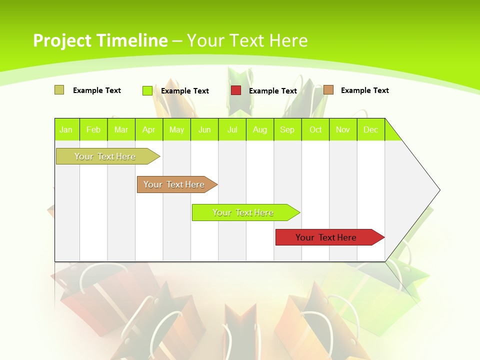 Green Rendering White PowerPoint Template