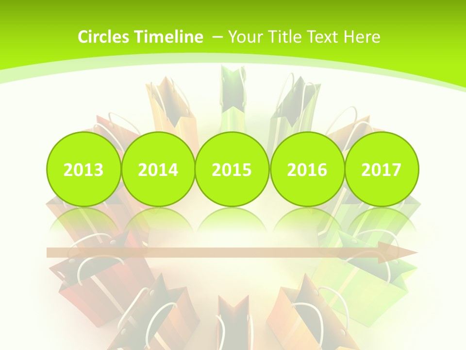Green Rendering White PowerPoint Template