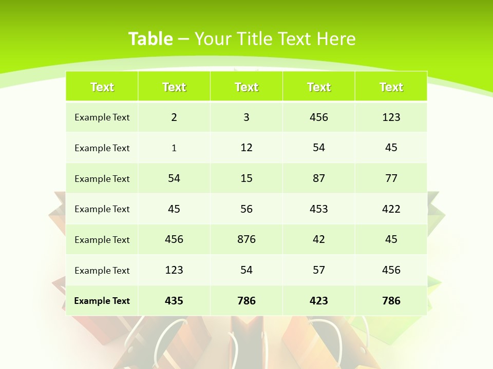 Green Rendering White PowerPoint Template