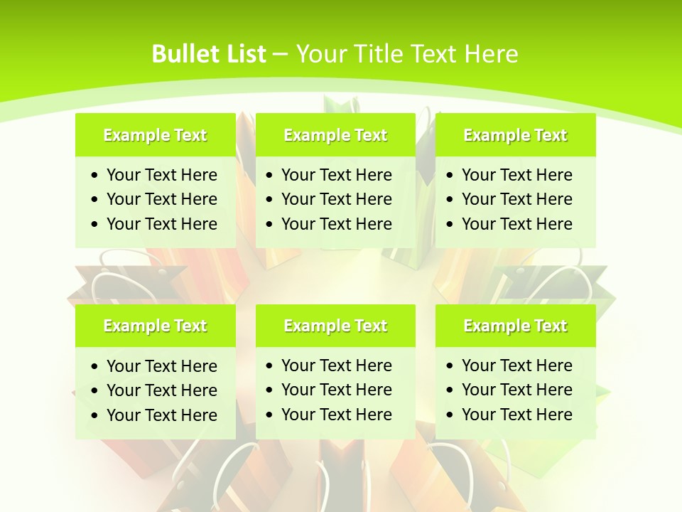 Green Rendering White PowerPoint Template