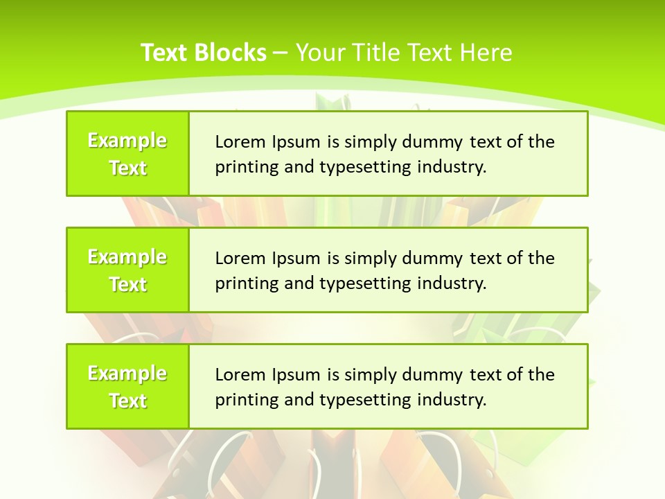 Green Rendering White PowerPoint Template