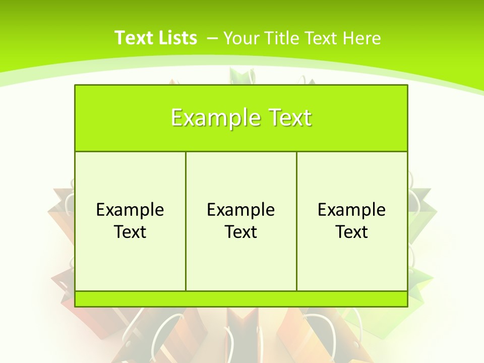 Green Rendering White PowerPoint Template