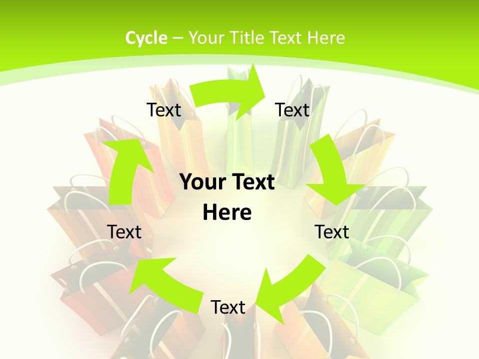 Green Rendering White PowerPoint Template