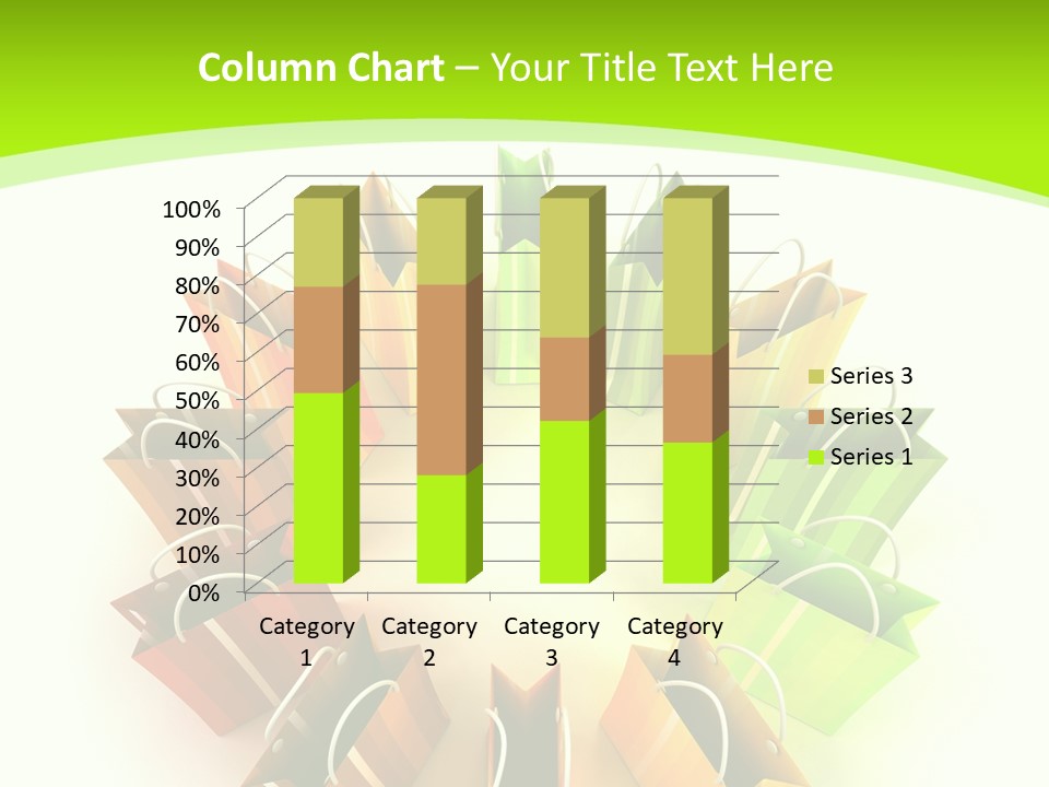 Green Rendering White PowerPoint Template