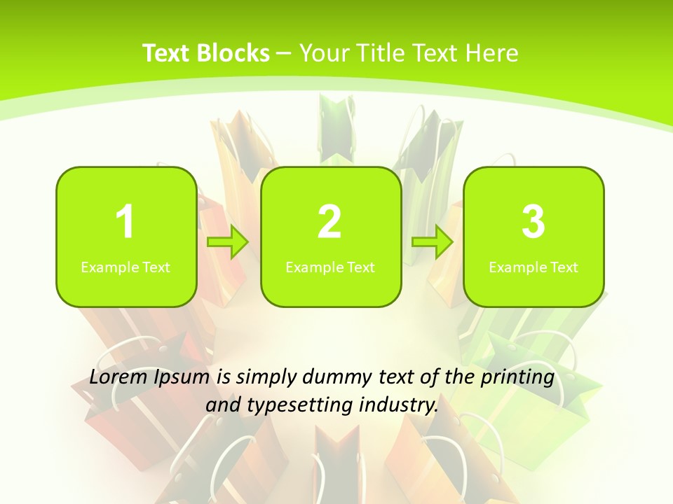 Green Rendering White PowerPoint Template