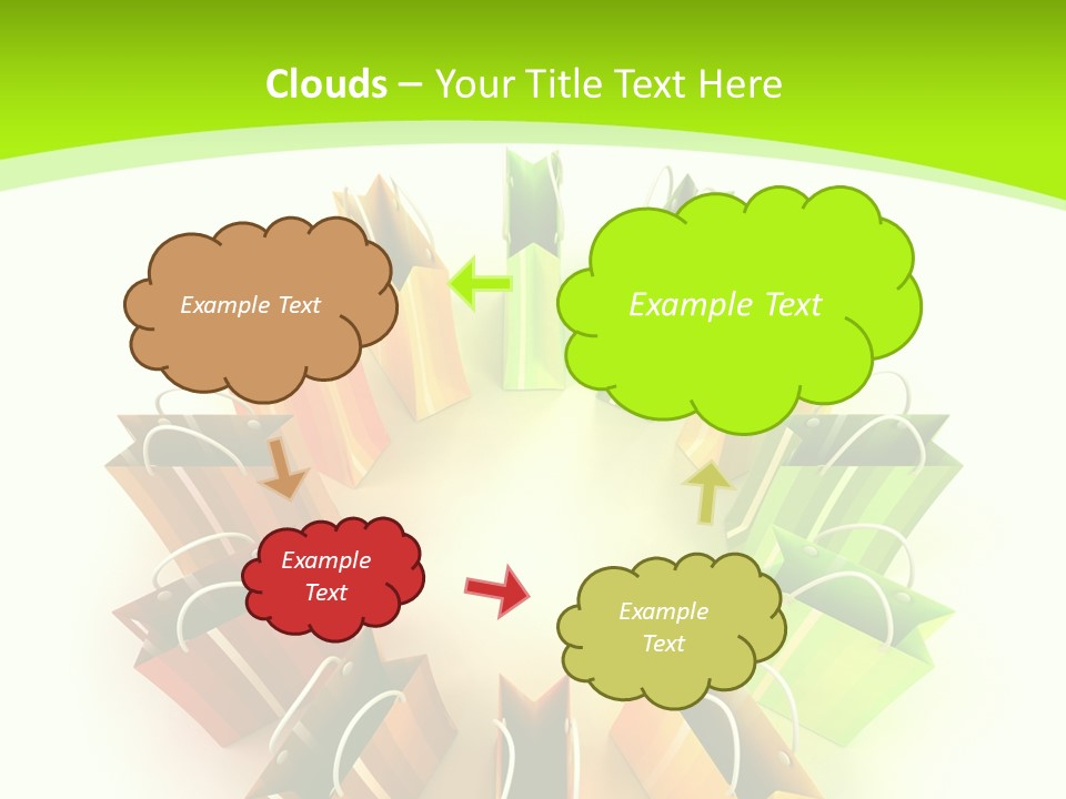 Green Rendering White PowerPoint Template