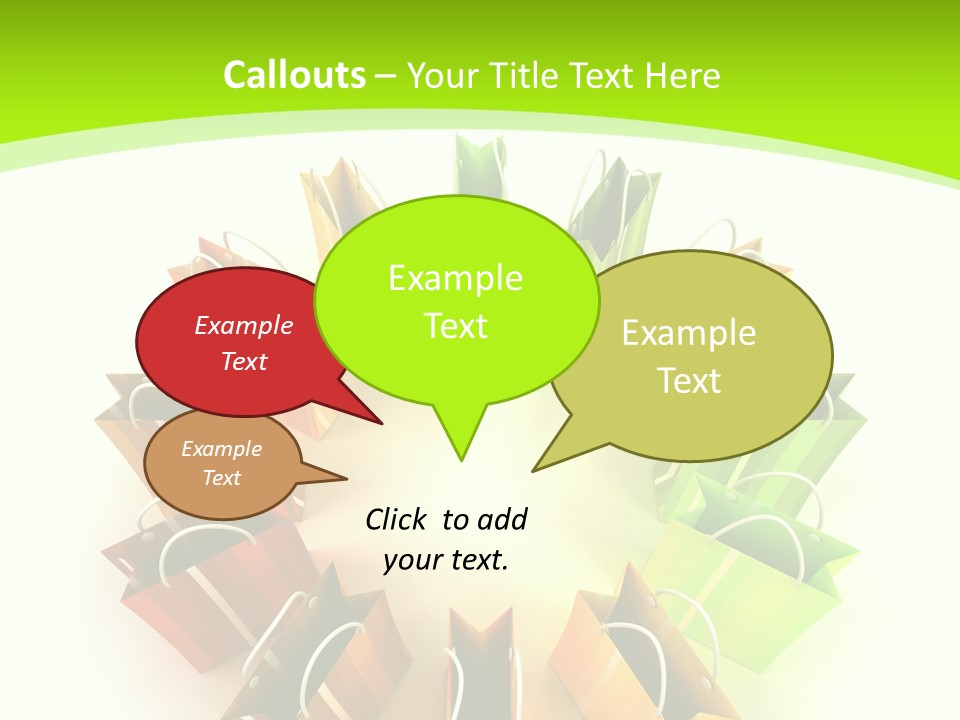 Green Rendering White PowerPoint Template