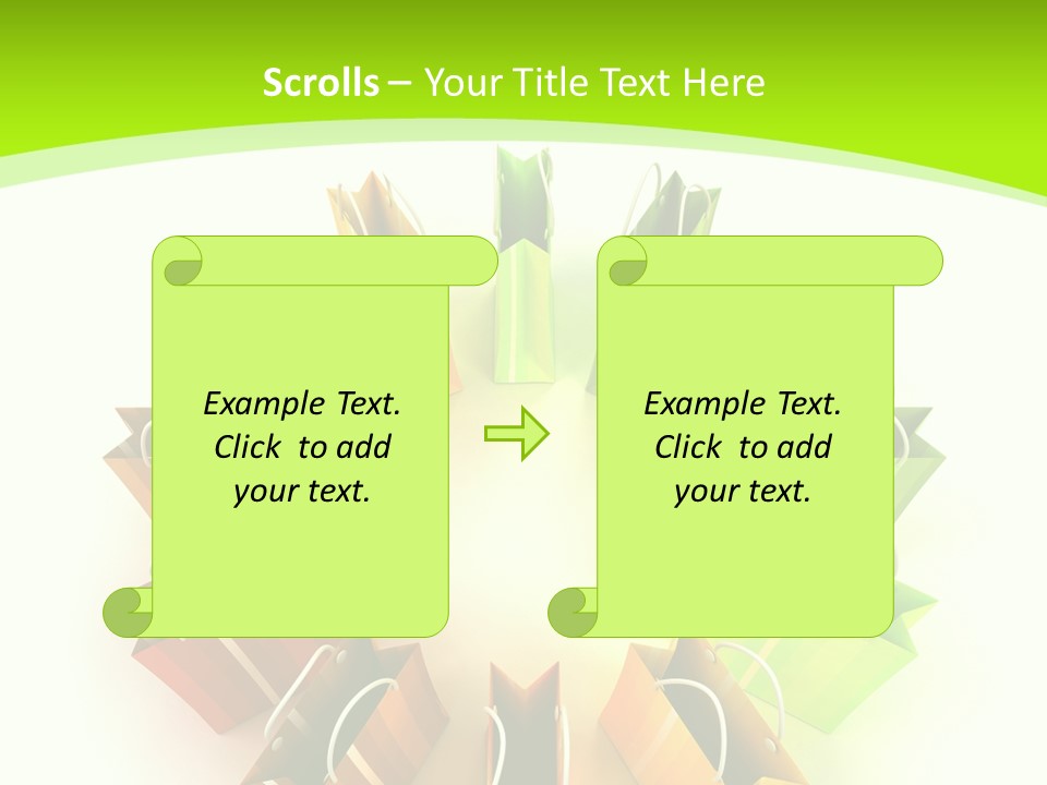 Green Rendering White PowerPoint Template