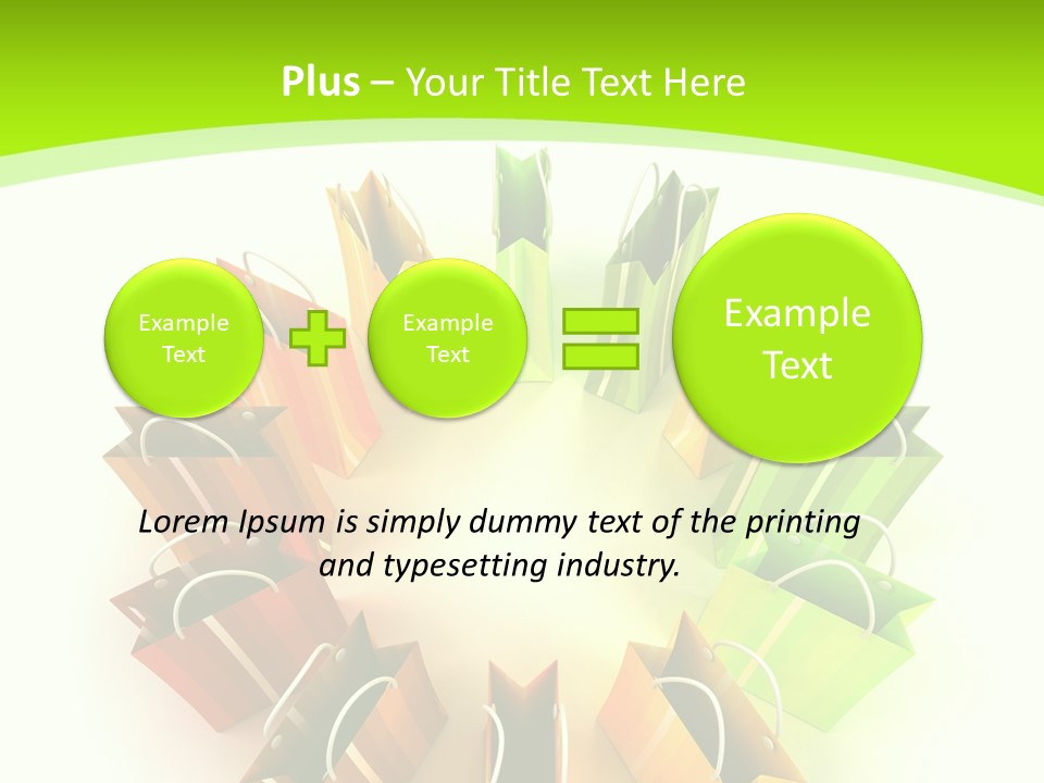 Green Rendering White PowerPoint Template