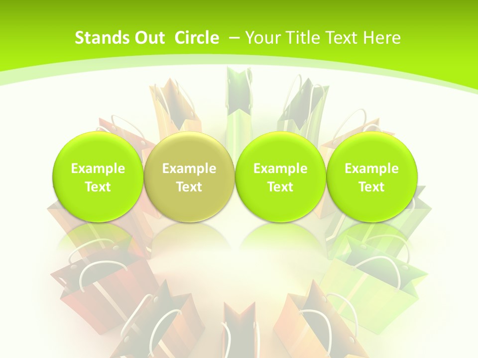 Green Rendering White PowerPoint Template