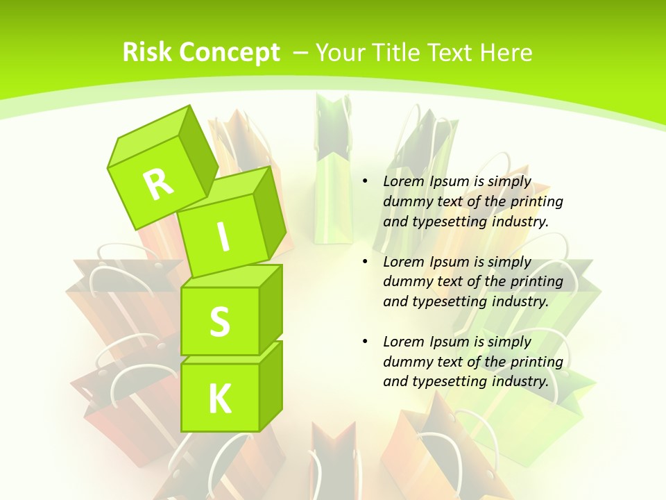 Green Rendering White PowerPoint Template