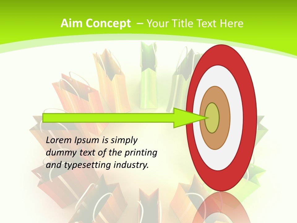 Green Rendering White PowerPoint Template