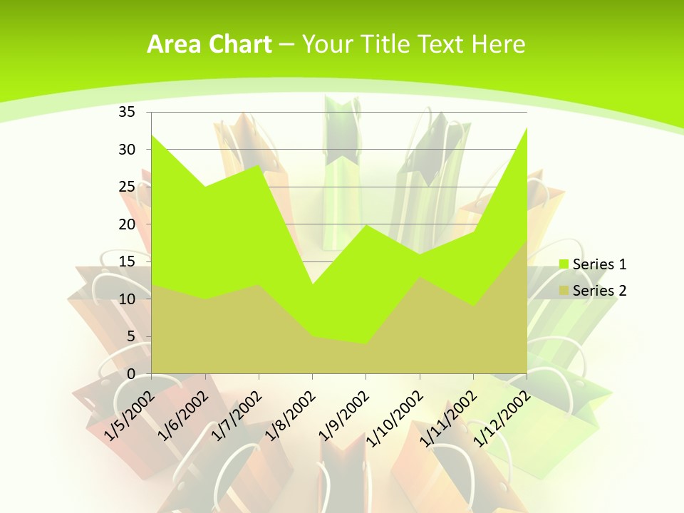 Green Rendering White PowerPoint Template