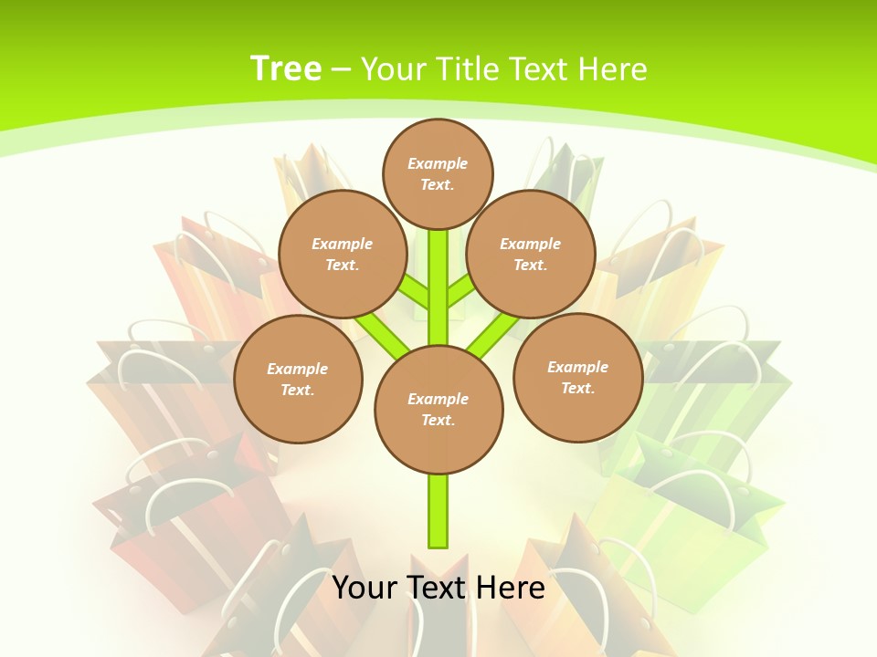 Green Rendering White PowerPoint Template