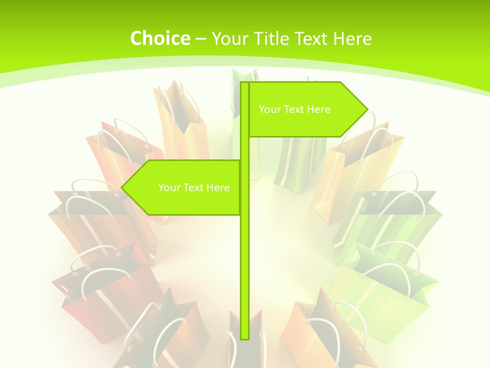 Green Rendering White PowerPoint Template