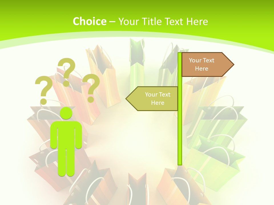 Green Rendering White PowerPoint Template