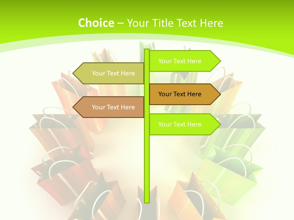 Green Rendering White PowerPoint Template