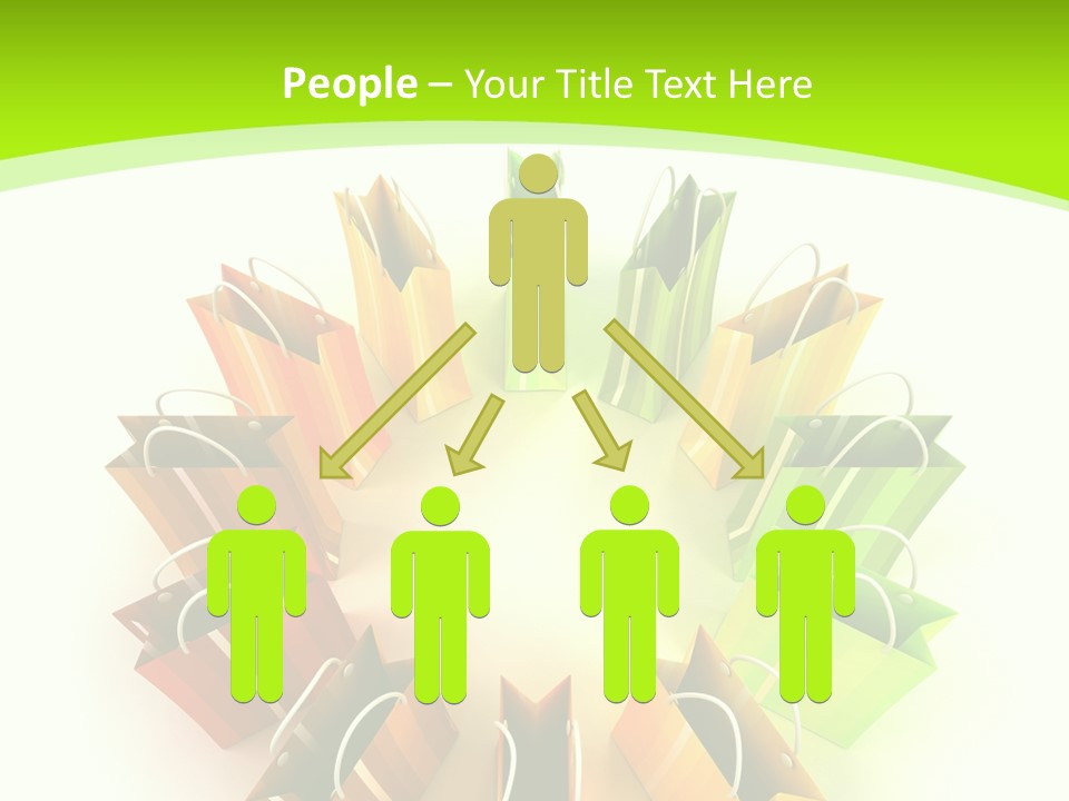 Green Rendering White PowerPoint Template