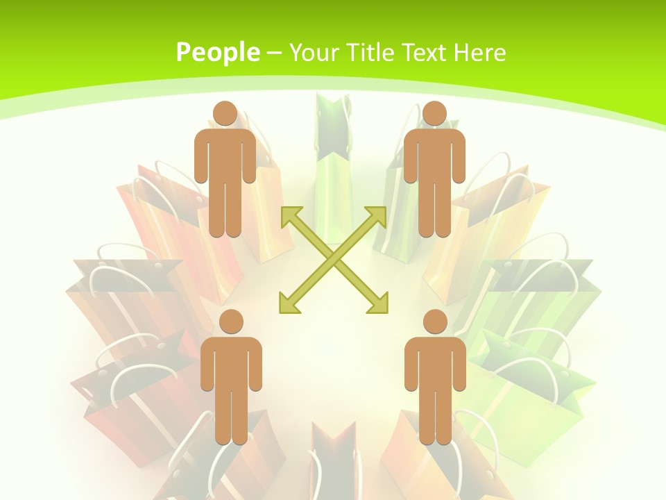 Green Rendering White PowerPoint Template