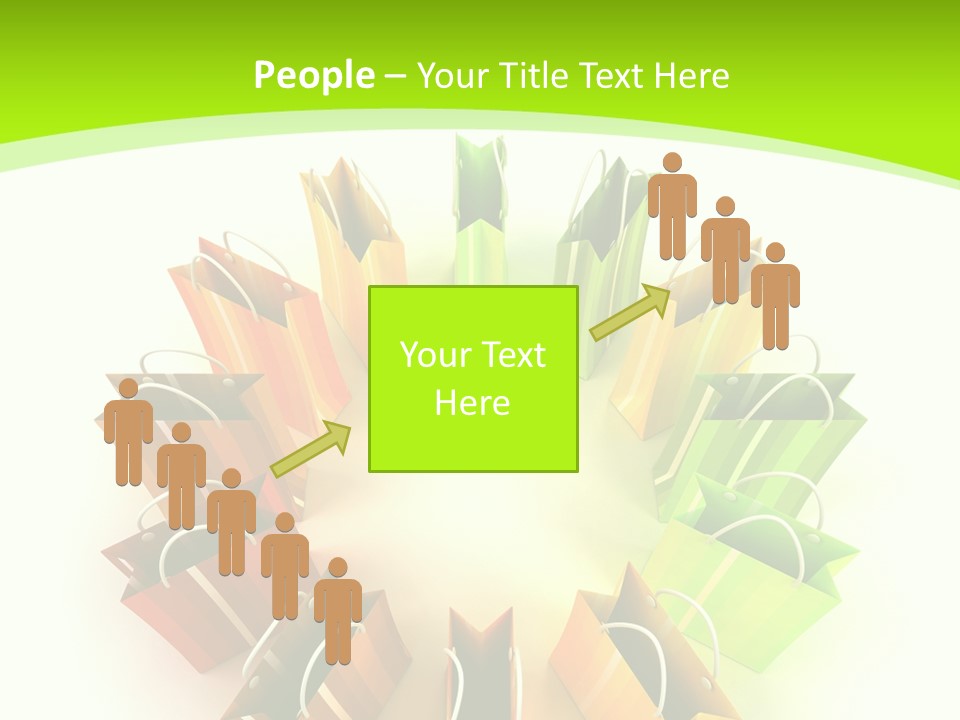 Green Rendering White PowerPoint Template