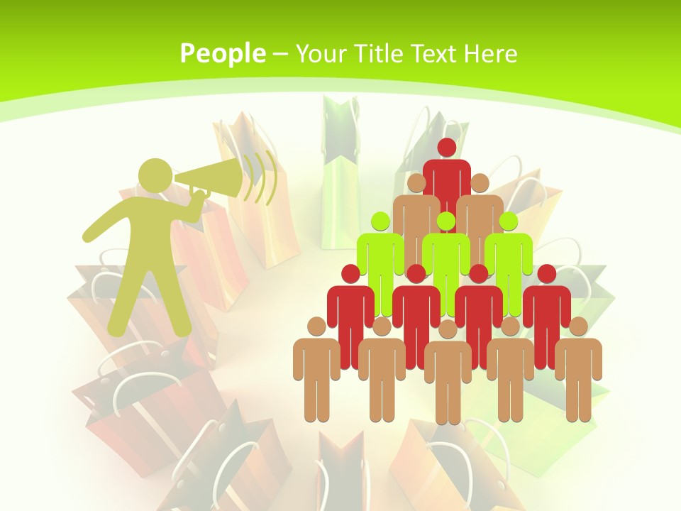 Green Rendering White PowerPoint Template