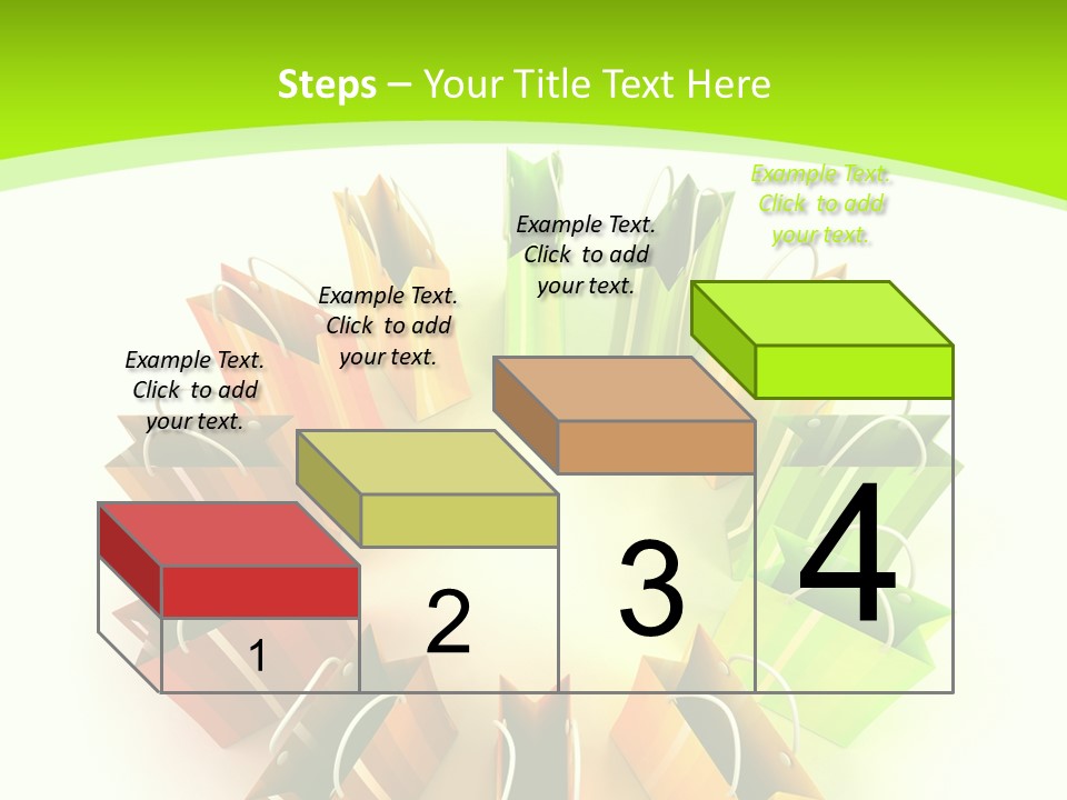 Green Rendering White PowerPoint Template