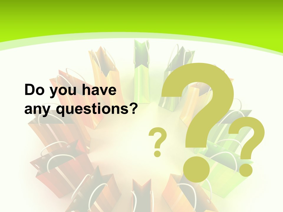 Green Rendering White PowerPoint Template