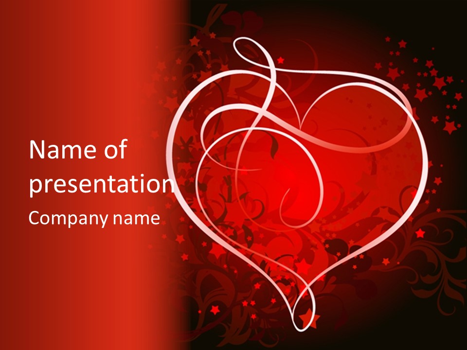 Retro Paint Heart PowerPoint Template