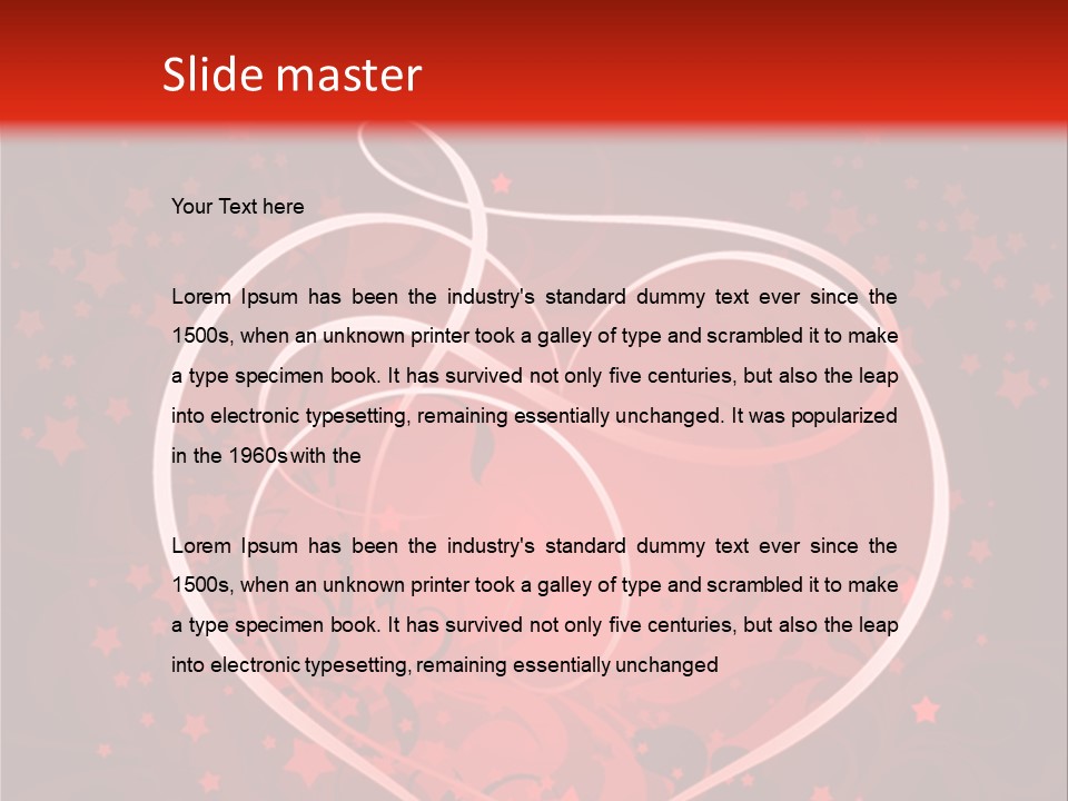 Retro Paint Heart PowerPoint Template