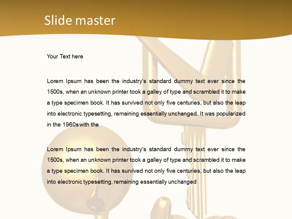 A Person Holding A Golden Key With A Check Mark On It PowerPoint Template