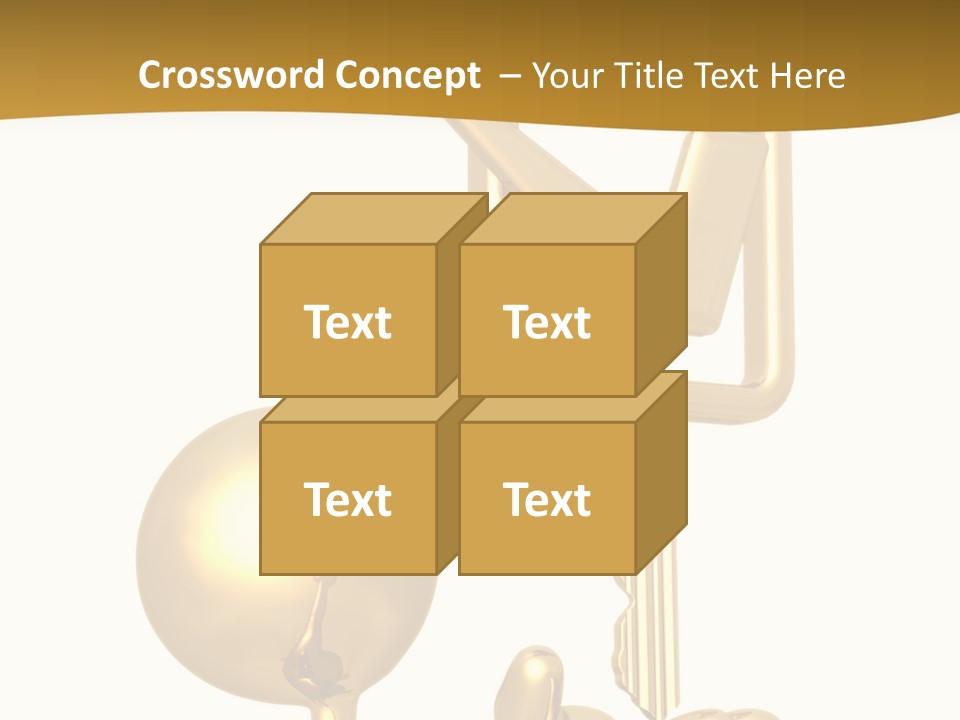 A Person Holding A Golden Key With A Check Mark On It PowerPoint Template