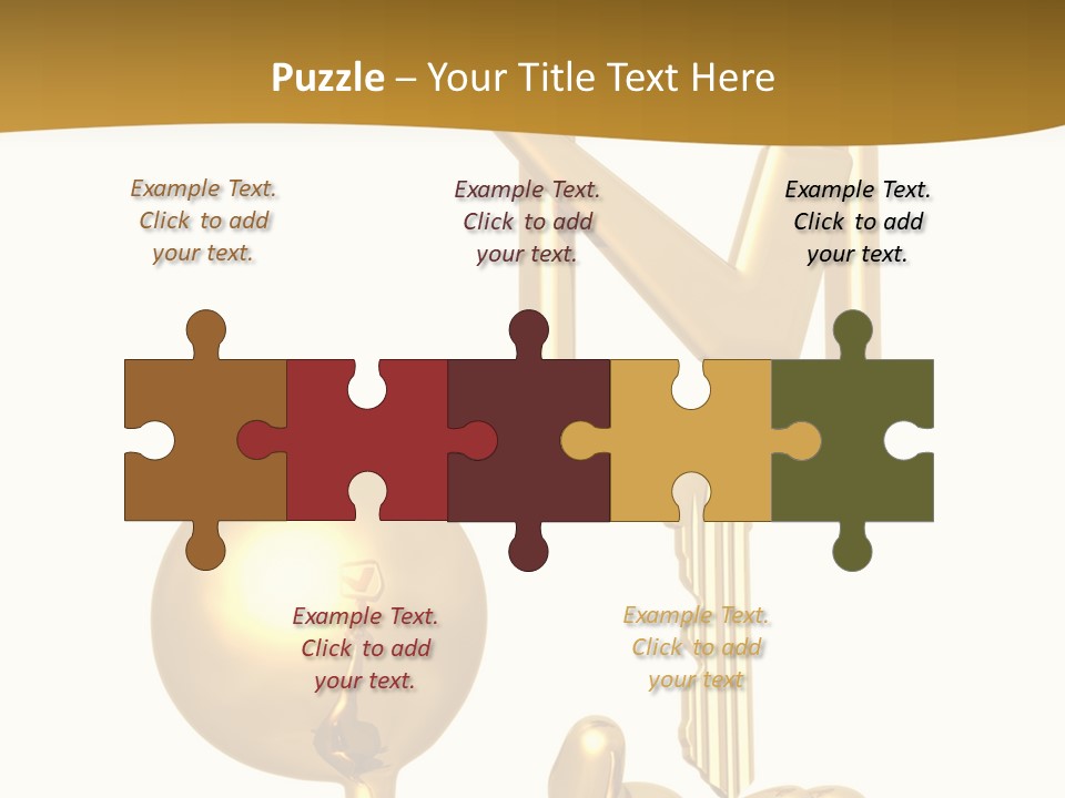 A Person Holding A Golden Key With A Check Mark On It PowerPoint Template