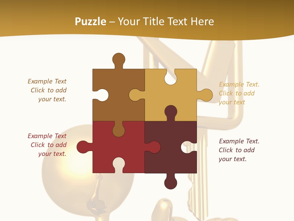 A Person Holding A Golden Key With A Check Mark On It PowerPoint Template