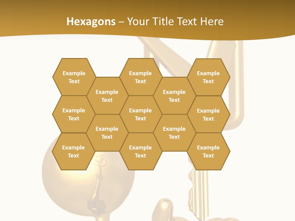 A Person Holding A Golden Key With A Check Mark On It PowerPoint Template