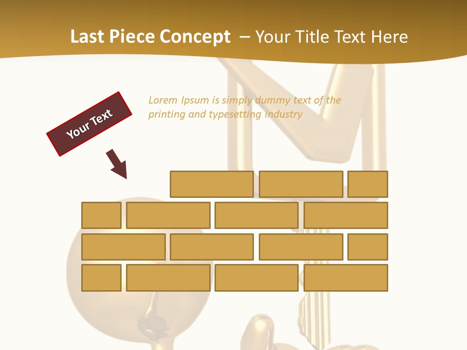 A Person Holding A Golden Key With A Check Mark On It PowerPoint Template