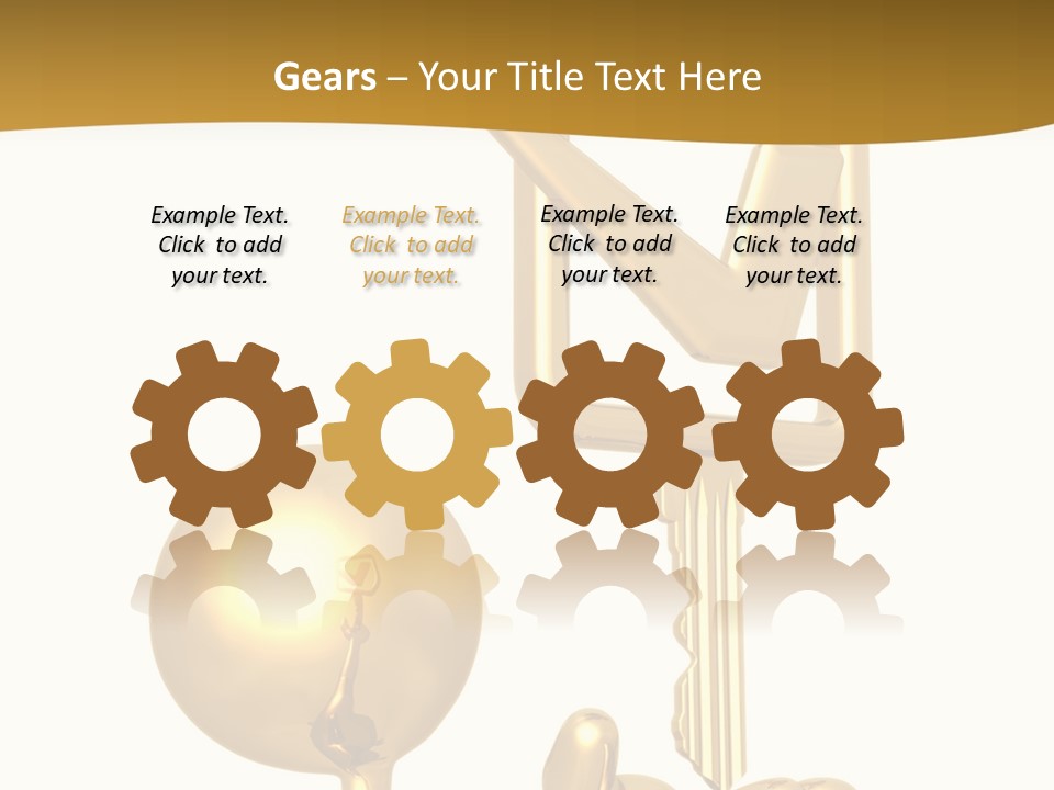 A Person Holding A Golden Key With A Check Mark On It PowerPoint Template