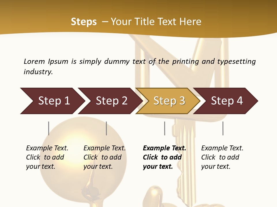 A Person Holding A Golden Key With A Check Mark On It PowerPoint Template