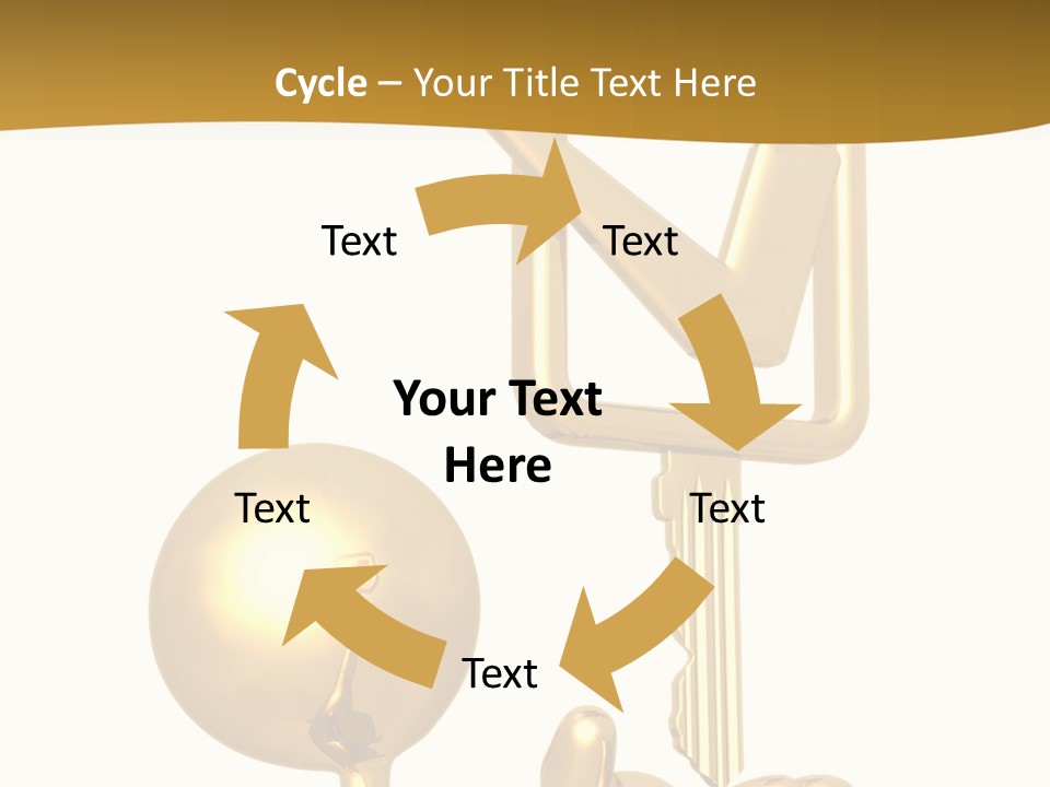 A Person Holding A Golden Key With A Check Mark On It PowerPoint Template
