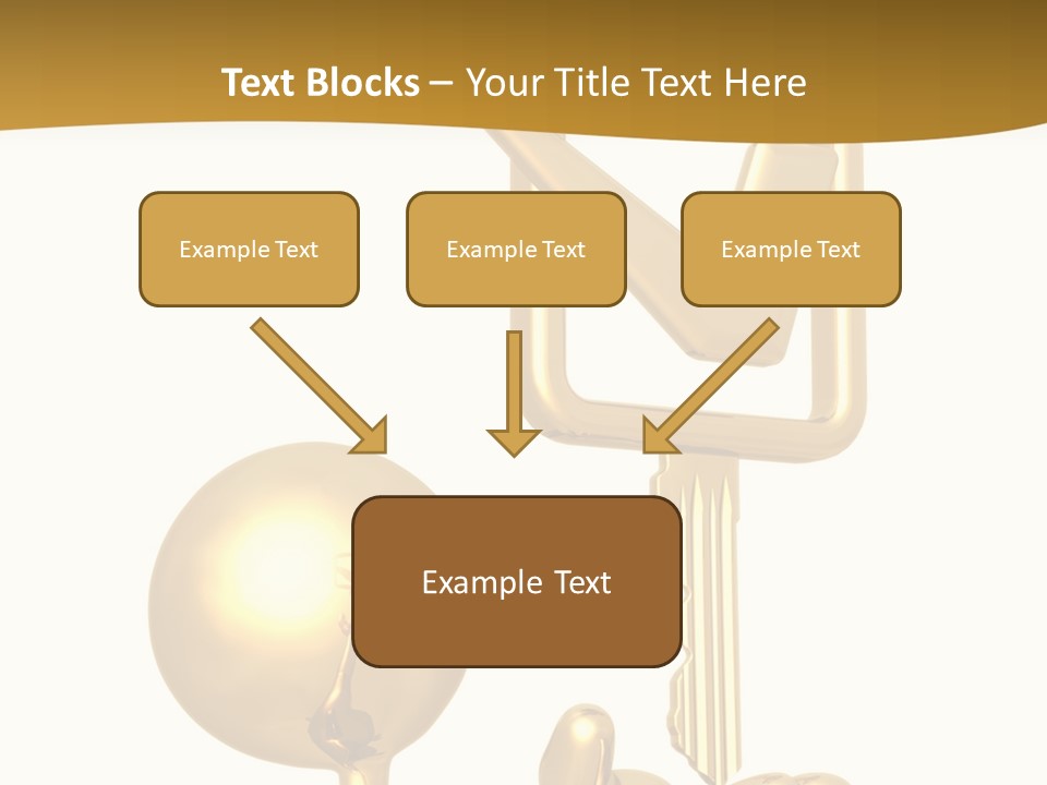 A Person Holding A Golden Key With A Check Mark On It PowerPoint Template