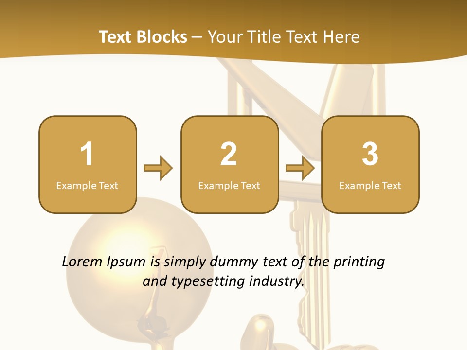 A Person Holding A Golden Key With A Check Mark On It PowerPoint Template