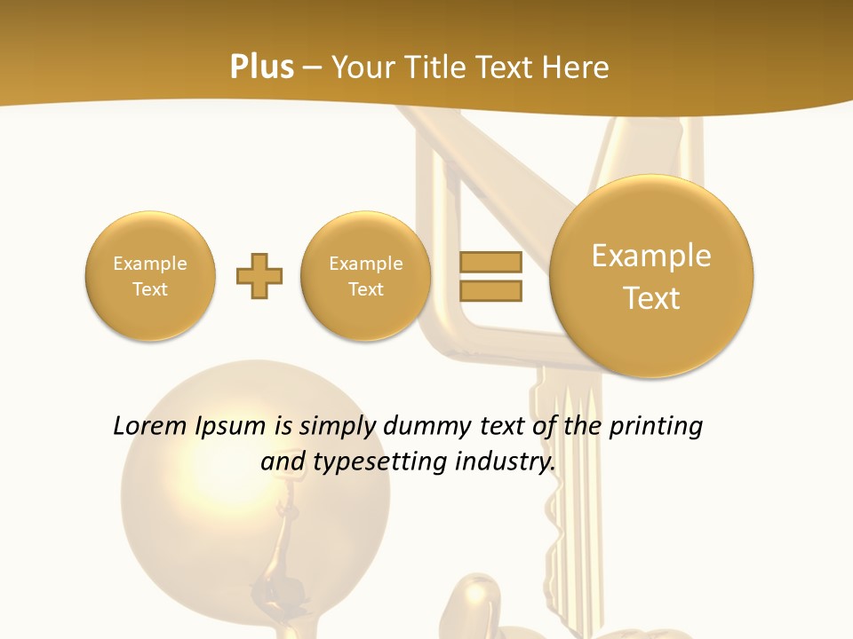 A Person Holding A Golden Key With A Check Mark On It PowerPoint Template
