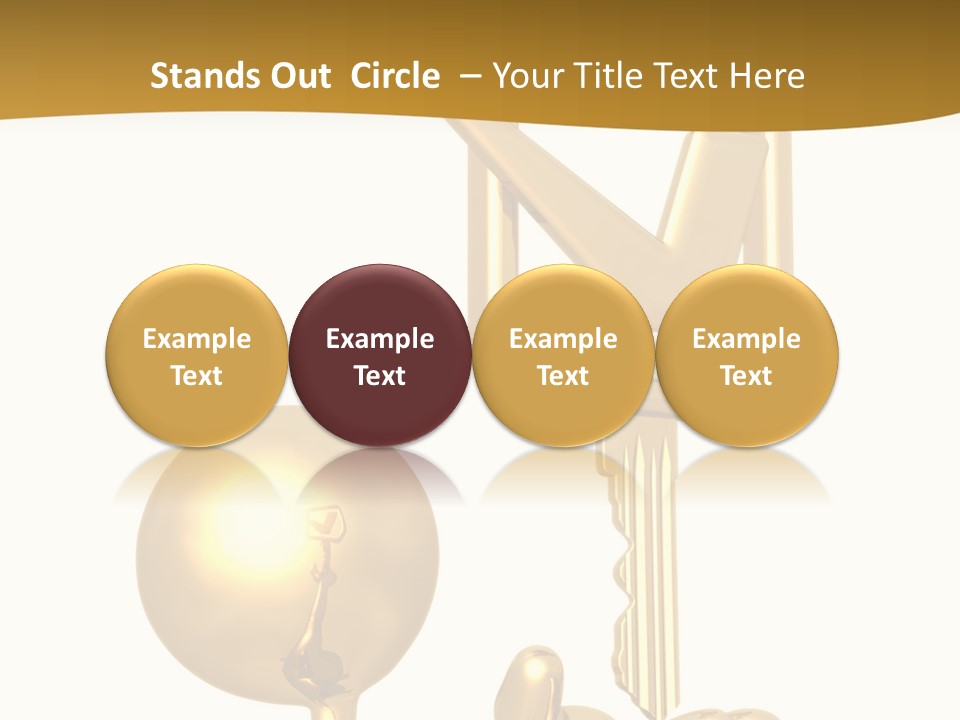 A Person Holding A Golden Key With A Check Mark On It PowerPoint Template