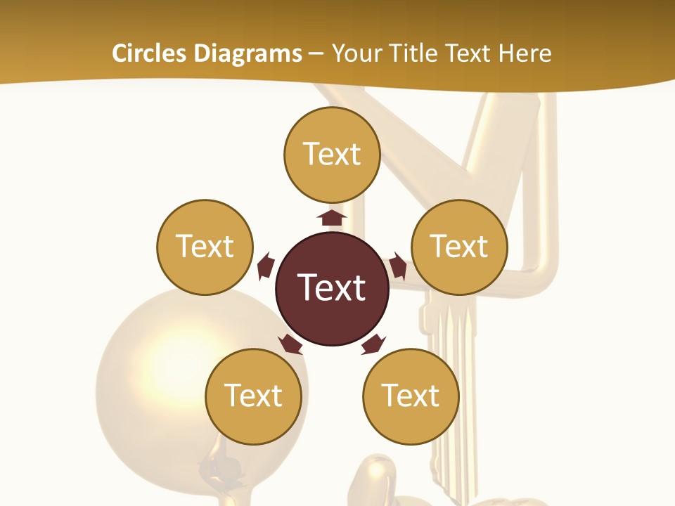 A Person Holding A Golden Key With A Check Mark On It PowerPoint Template