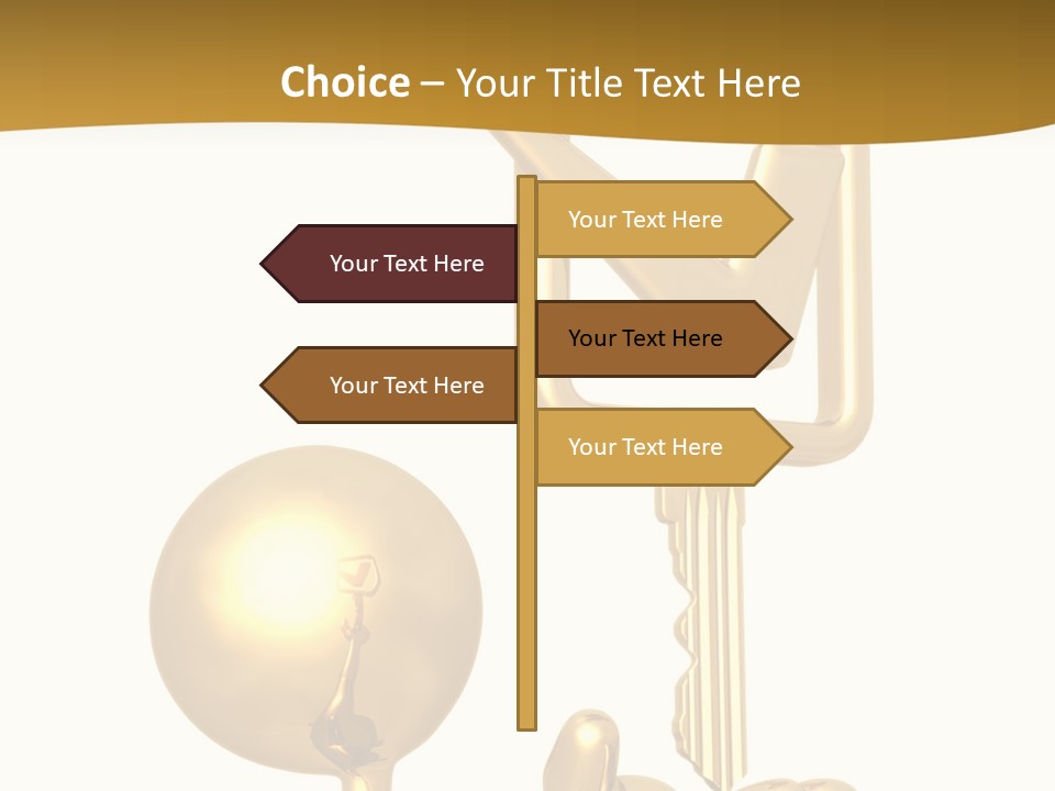 A Person Holding A Golden Key With A Check Mark On It PowerPoint Template