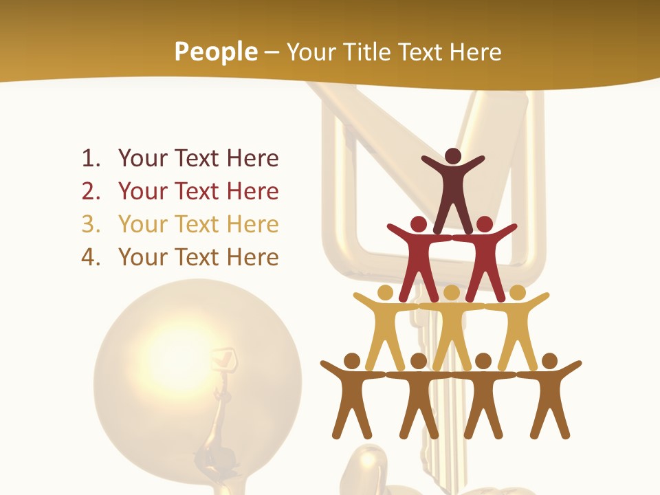 A Person Holding A Golden Key With A Check Mark On It PowerPoint Template